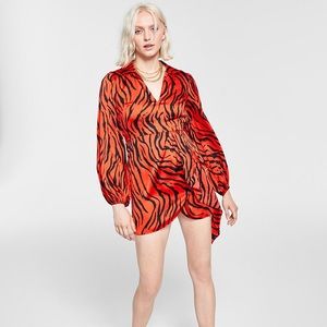 Tiger-Print Mini Dress